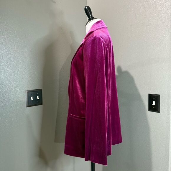Nine West Pink Blazer with Plush Texture - Picture 4 of 10